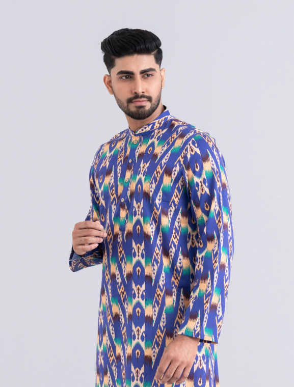 Regular Fit Printed Cotton Panjabi